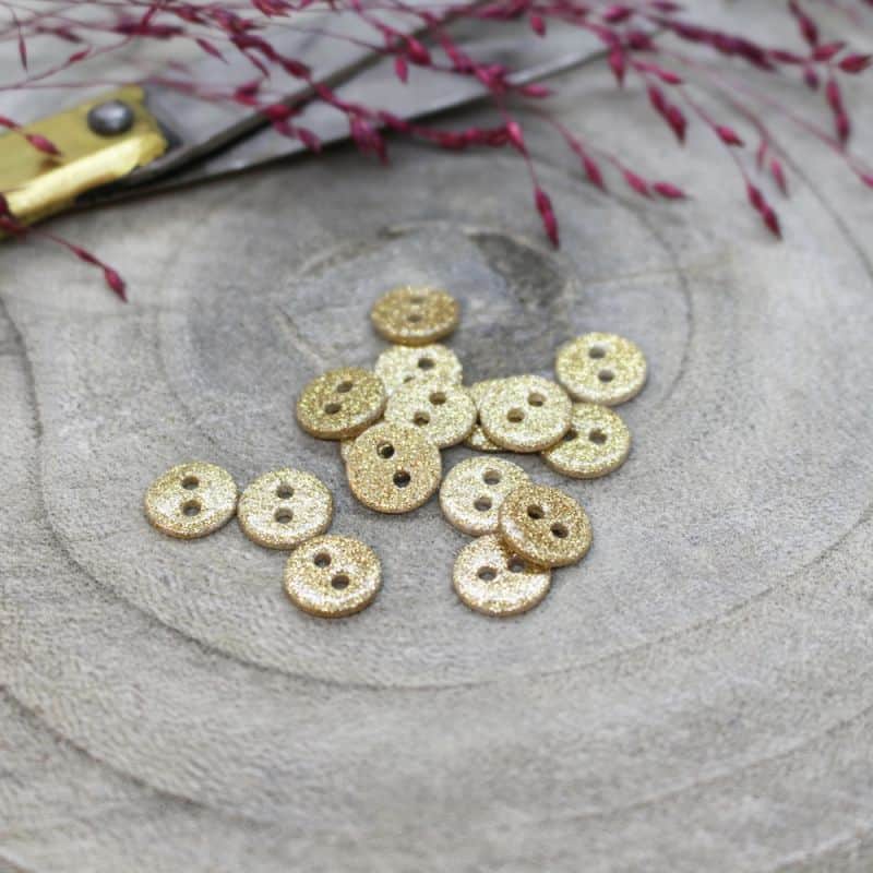 Boutons Glitter Off White Atelier Brunette