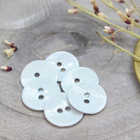Glossy Buttons - Sage
