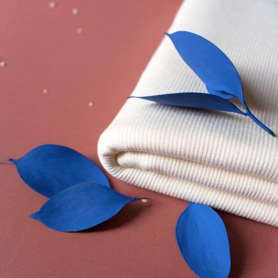Off-White Ribbing Fabric