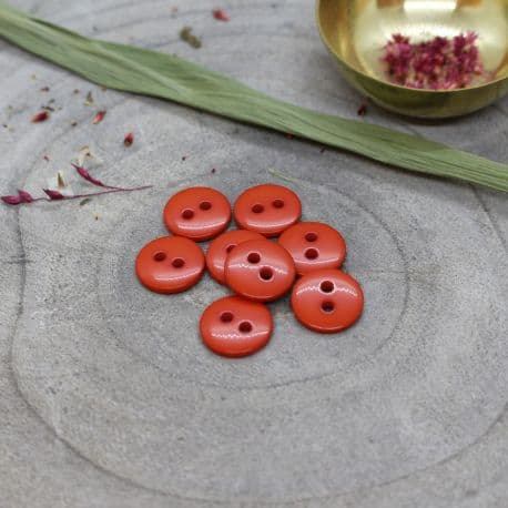 Classic Shine Buttons - Tangerine