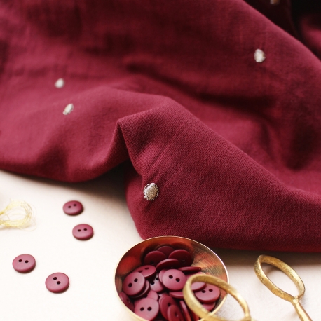 Stardust Amarante Fabric