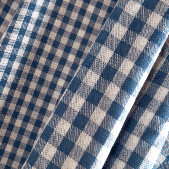 Gingham Off-White River Fabric