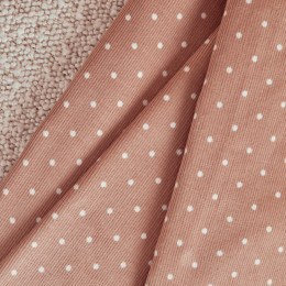 Polka Dot Fine Wale Corduroy Maple Fabric