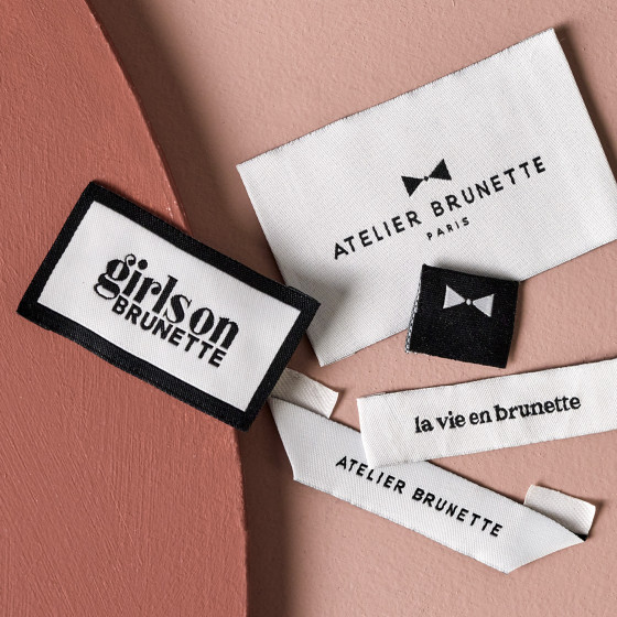 Atelier Brunette woven labels pack