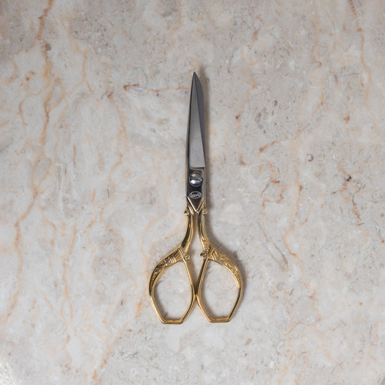 Gold embroidery scissors - Retro - 13 cm