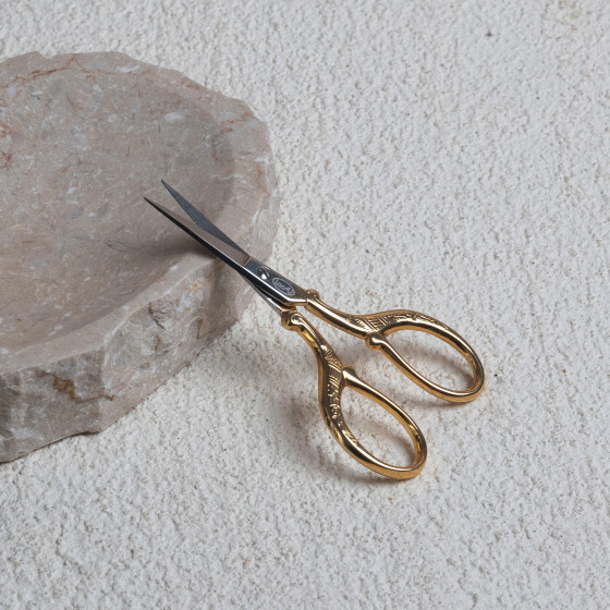 Gold embroidery scissors - Retro - 9 cm