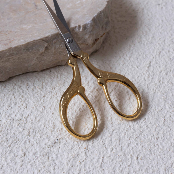 Gold embroidery scissors - Retro - 9 cm