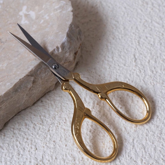 Gold embroidery scissors - Retro - 9 cm