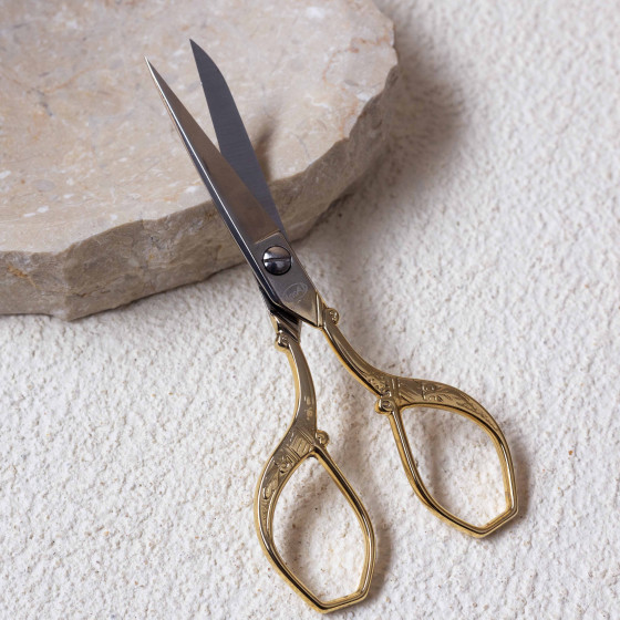 Gold embroidery scissors - Retro - 13 cm