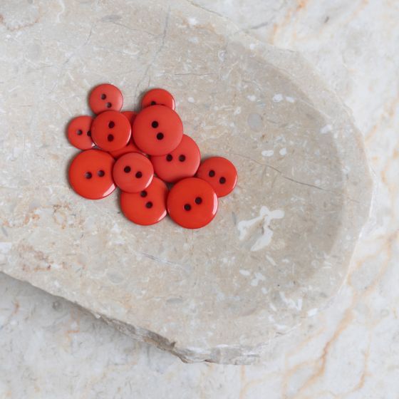 Classic Shine Buttons - Tangerine