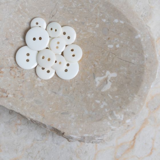 Classic Shine Buttons - Off-White