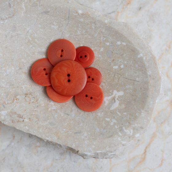 Palm Buttons - Tangerine