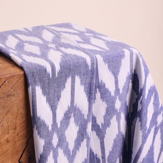 "Ikat Kamla Blue" Fabric