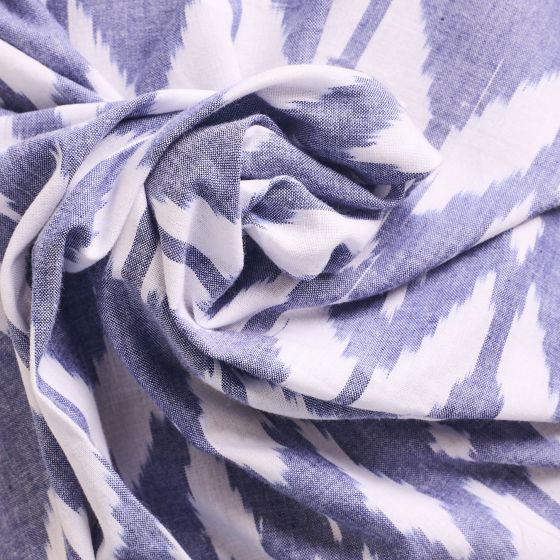 Tissu "Ikat Kamla Bleu"