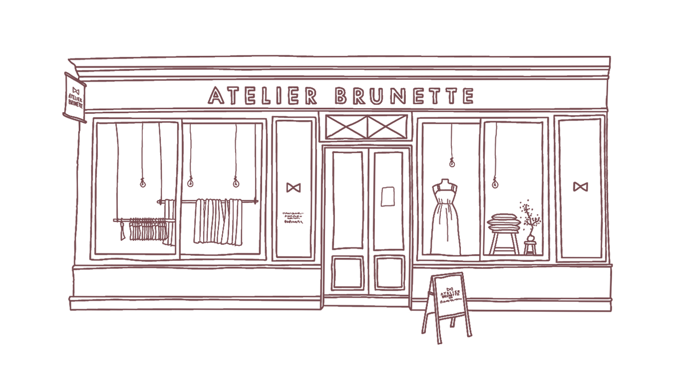 Illustration boutique Atelier Brunette